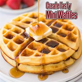 img 1 attached to 🧇 Burgess Brothers Mini Waffle Maker - Portable Electric Non-Stick Belgian Waffle Iron, Makes 4 Inch Waffles, Includes Bamboo Sporks