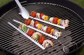 img 2 attached to Fusionbrands Stainless Steel Grill Comb Skewers: The Perfect Set of Two for Grilling Perfection!