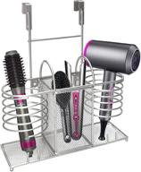 🧼 sunlit hair tool organizer storage basket holder - 3-in-1 wall mount/countertop/cabinet door metal wire for hair dryer, brushes, flat iron, curling wand, straightener логотип