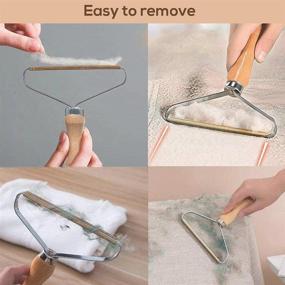 img 1 attached to 🐾 Ejshami Pet Hair Remover and Lint Cleaner Pro - Portable Lint Remover Tool for Carpet, Clothing Sweater, Woven Coat - Double Sided Carpet Scraper and Lint Shaver