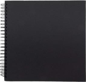img 4 attached to 📸 Optimized 12x12" Black Hardcover Scrapbook Album, Ideal for Photos & Memorabilia, Spiral Bound with 40 Sheets
