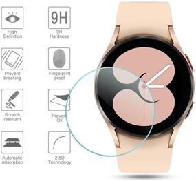 img 2 attached to Силиконовый защитный чехол 4-Pack для часов Samsung Galaxy Watch 4 (40 мм) со стеклом - Премиум защита для вашего смарт-часов.