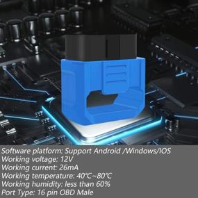 img 1 attached to 🔌 Современное устройство для диагностики автомобилей по Bluetooth 5.0 OBD2: профессиональный автомобильный диагностический инструмент для сброса ошибок "Check Engine" | Совместимо с iOS и Android