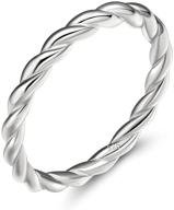 💍 eamti sterling silver celtic knot ring: elegant criss cross infinity wedding band for women (size 4-12) logo