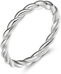 img 4 attached to 💍 EAMTI Sterling Silver Celtic Knot Ring: Elegant Criss Cross Infinity Wedding Band for Women (Size 4-12)