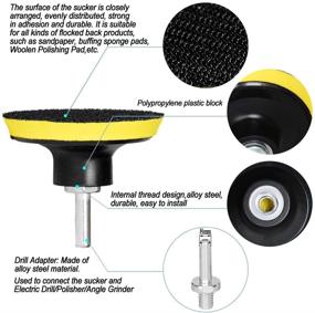 img 2 attached to 5-Inch Hook & Loop Backing Pad: Perfect for Orbital Sander, Polisher, and Sanding - Includes M14 Drill Adapter (2-Pack)