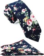 🌸 floral pocket square in cotton skinny style: perfect for adding elegance and charm logo