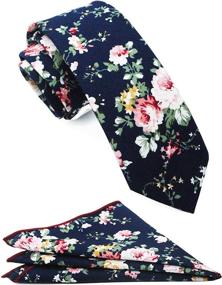 img 4 attached to 🌸 Floral Pocket Square in Cotton Skinny Style: Perfect for adding elegance and charm