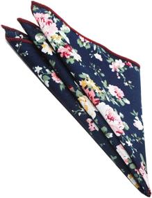 img 2 attached to 🌸 Floral Pocket Square in Cotton Skinny Style: Perfect for adding elegance and charm