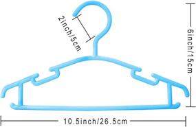 img 3 attached to 🧷 Baby Hangers: 100-Pack Kids Hangers for Small Clothes, Plastic Nursery Hangers for Closet Organization