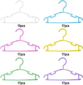 img 1 attached to 🧷 Baby Hangers: 100-Pack Kids Hangers for Small Clothes, Plastic Nursery Hangers for Closet Organization