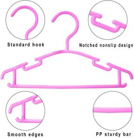 img 2 attached to 🧷 Baby Hangers: 100-Pack Kids Hangers for Small Clothes, Plastic Nursery Hangers for Closet Organization