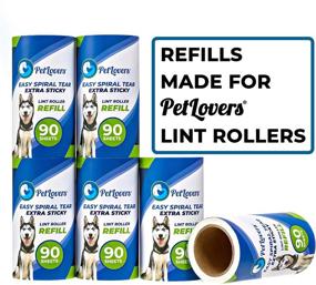 img 3 attached to 🐾 540 Sheets PetLovers Extra Sticky Lint Roller Refills for Pet Hair, Lint Remover, Dog &amp; Cat Hair Removal - Pack of 6 Refills