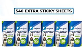 img 2 attached to 🐾 540 Sheets PetLovers Extra Sticky Lint Roller Refills for Pet Hair, Lint Remover, Dog &amp; Cat Hair Removal - Pack of 6 Refills