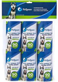 img 1 attached to 🐾 540 Sheets PetLovers Extra Sticky Lint Roller Refills for Pet Hair, Lint Remover, Dog &amp; Cat Hair Removal - Pack of 6 Refills