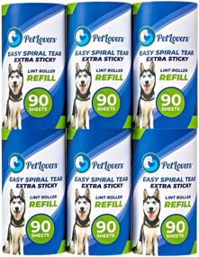 img 4 attached to 🐾 540 Sheets PetLovers Extra Sticky Lint Roller Refills for Pet Hair, Lint Remover, Dog &amp; Cat Hair Removal - Pack of 6 Refills