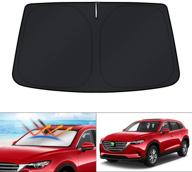 🌞 kust windshield sun shade for mazda cx-9 2016-2022 - cx9 accessories sunshade window sun visor protector - uv ray blocker, foldable & cooling car cover logo