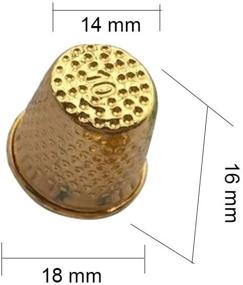 img 1 attached to Set of 30 Gold Toned Vintage DIY Crafts Metal Sewing Thimbles - Finger Thimble Protector Shield by LGEGE