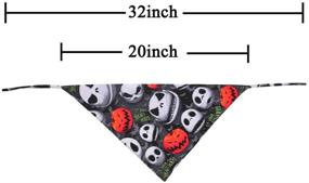 img 1 attached to 🎃 Reversible Halloween Dog Bandana - Stylish Pet Scarf Accessories for Dogs, Cats, and Other Pets