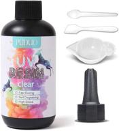🔮 200g clear crystal uv resin kit: perfect for jewelry making, molds, and craft projects - includes starter tool kit by puduo logo