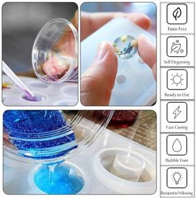 img 2 attached to 🔮 200g Clear Crystal UV Resin Kit: Perfect for Jewelry Making, Molds, and Craft Projects - Includes Starter Tool Kit by puduo