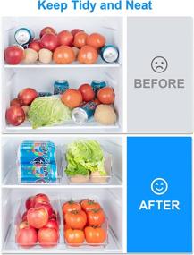 img 1 attached to 🥫 SMARTAKE Soda Can Organizers - 4-Pack Clear Plastic Bins for Refrigerator, Freezer, Cabinet, Countertops - BPA-Free Food Storage - Ideal for Kitchen Organization and Storage (4 × S)