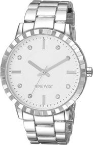 img 3 attached to Crystal Accented Bracelet Watch for Women by Nine West