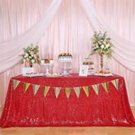 glittering red sequin rectangle tablecloth – elegant decoration for tables logo