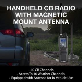 img 1 attached to 📻 Cobra HHRT50 Road Trip CB Radio - Emergency Radio & Travel Essentials, 2-Way Handheld Black Radio with Rooftop Magnet Mount Antenna, NOAA Channels, Dual Watch & 40 Channel Access