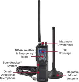 img 2 attached to 📻 Cobra HHRT50 Road Trip CB Radio - Emergency Radio & Travel Essentials, 2-Way Handheld Black Radio with Rooftop Magnet Mount Antenna, NOAA Channels, Dual Watch & 40 Channel Access