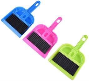 img 3 attached to 🧹 TXIN Set of 3 Mini Dustpan and Broom Set for Small Animal Cage Cleaning