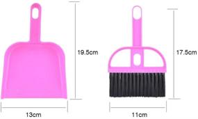 img 1 attached to 🧹 TXIN Set of 3 Mini Dustpan and Broom Set for Small Animal Cage Cleaning