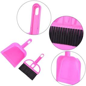 img 2 attached to 🧹 TXIN Set of 3 Mini Dustpan and Broom Set for Small Animal Cage Cleaning