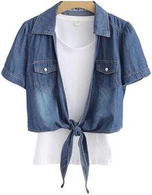 img 2 attached to Cotton Knotted Denim Jacket Sleeve