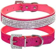 dazzle your pet with the haoyueer cute sparkling rhinestone leather collar - crystal diamond pet dog cat collar logo