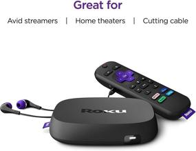 img 3 attached to Roku Ultra 2020 - HD/4K/HDR Streaming Media Player with Bluetooth, Roku Voice Remote, and Premium HDMI Cable (Renewed)