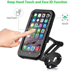 img 2 attached to 🚲 Waterproof Bike Phone Mount - Extendable and Foldable Motorcycle Holder | Adjustable Universal 360° Rotation | Mobile Phone Holder for Bicycle, Motorbike Handlebars - iPhone & Android GPS & More