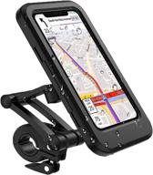 🚲 waterproof bike phone mount - extendable and foldable motorcycle holder | adjustable universal 360° rotation | mobile phone holder for bicycle, motorbike handlebars - iphone & android gps & more logo