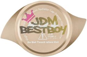 img 3 attached to JDMBESTBOY Champagne Gold Billet Aluminum Radiator Protector Pressure Cap Cover Car High Performance
