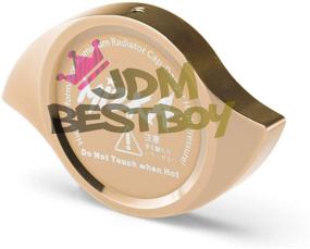 img 2 attached to JDMBESTBOY Champagne Gold Billet Aluminum Radiator Protector Pressure Cap Cover Car High Performance
