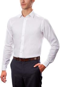 img 3 attached to 👔 Ultimate Comfort: Calvin Klein Regular Stretch Unsolid Shirts for Men