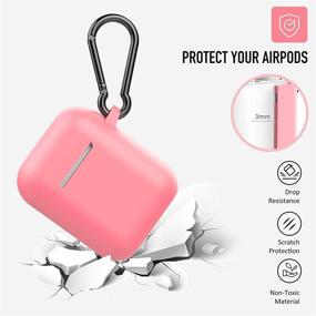 img 3 attached to Чехол Coffea AirPods 2 из силикона с карабином - розовый цвет Барби