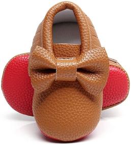 img 3 attached to 👶 Bebila Double Bow Fringe Baby Moccasins: Stylish and Comfortable Soft Sole Shoes for Girls and Toddlers