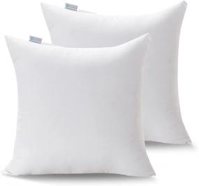 img 4 attached to 🛋️ Acanva White Decorative Throw Pillow Inserts for Sofa, Bed, Couch and Chair, 26-inch x 26-inch, Pack of 2
