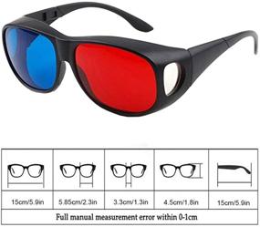 img 2 attached to 🕶️ Solarson 2 Pairs 3D Glasses for Movies on TV - Red Blue 3D Glasses with Case and Clean Cloth - Perfect for All 3D Movies, Games - Light & Sleek Design