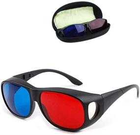 img 3 attached to 🕶️ Solarson 2 Pairs 3D Glasses for Movies on TV - Red Blue 3D Glasses with Case and Clean Cloth - Perfect for All 3D Movies, Games - Light & Sleek Design