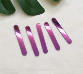 img 3 attached to 🍭 ACFENG Mini Acrylic Cakesicle Popsicle Sticks, Reusable (2.75") for Parties, Festivals, Home, DIY - Set of 30 (Purple Mirror)