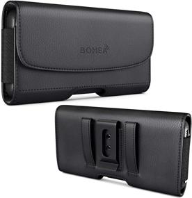 img 3 attached to Bomea Cell Phone Holster - Belt Case for Samsung Galaxy S20, S10, S9, S8 (Not Plus Model) - Black