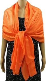 img 1 attached to Shanlin Solid Color Silk Scarves Women's Accessories in Scarves & Wraps