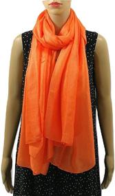 img 3 attached to Shanlin Solid Color Silk Scarves Women's Accessories in Scarves & Wraps
